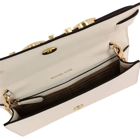 michael kors women's white clutch.